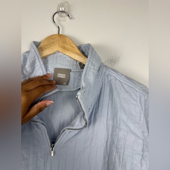 Kith Blue Textured Hunter 1/4 Zip Sweater Women’s Sz M - Picture 5 of 8